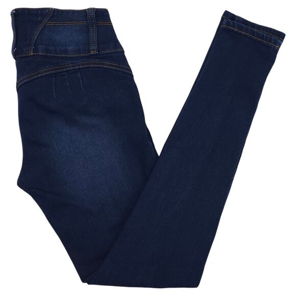 Bella Jeans Womens 3 Blue Ankle Skinny Jeggings Low Rise Medium Wash Denim - Picture 1 of 12